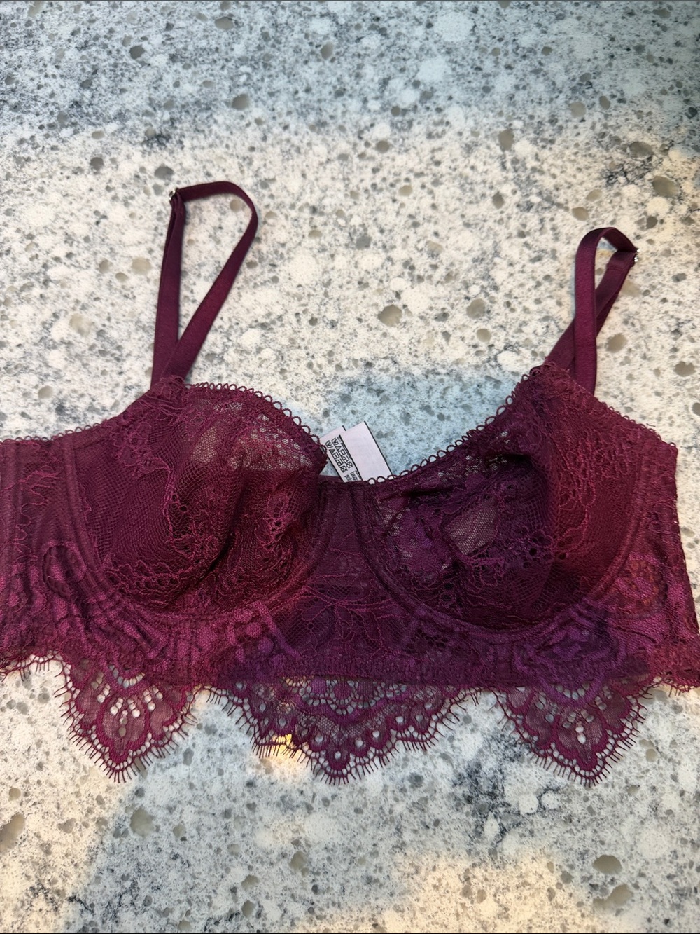 Victory Secret Push up Without Padding bra size 32C Lace Longline Bralette